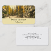 Met sneeuw bedekte pijnbomen Natuur Foto Visitekaartje (Voorkant / Achterkant)