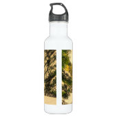 Met sneeuw bedekte pijnbomen Natuur Foto Waterfles (Achterkant)