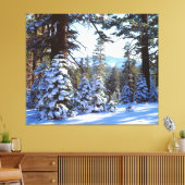 Met sneeuw bedekte rode dennenbomen in de High Sie Canvas Afdruk (Insitu (Woonkamer))
