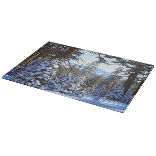 Met sneeuw bedekte rode koortsbomen in de hoge Sie Snijplank (Hoek)