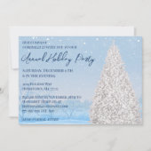 Met sneeuw bedekte uitnodiging van de Boom-Vakanti (Voorkant)