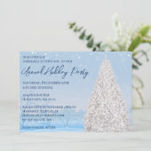 Met sneeuw bedekte uitnodiging van de Boom-Vakanti (Staand voorkant)