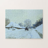 Met sneeuw bedekte weg Saint-Simeon Monet Fine Art Legpuzzel (Horizontaal)