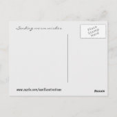 Met sneeuw beklede bloemen briefkaart (Achterkant)
