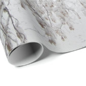 Met sneeuw bekleed omlooppapier voor bomen - VS Cadeaupapier (Rol Hoek)