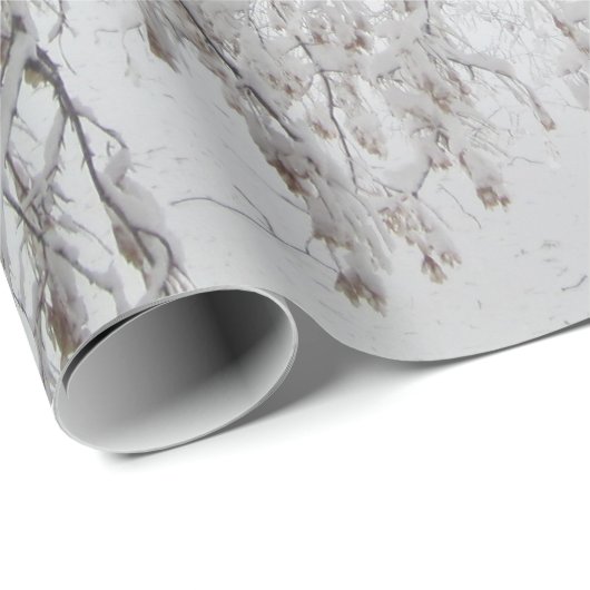 Met sneeuw bekleed omlooppapier voor bomen - VS Cadeaupapier (Rol Hoek)