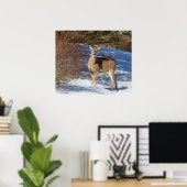 Met sneeuw en penseel poster (Thuiskantoor)