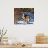 Met sneeuw en penseel poster (Keuken)