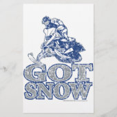 Met sneeuw verhit-GreyBlu Briefpapier (Voorkant)