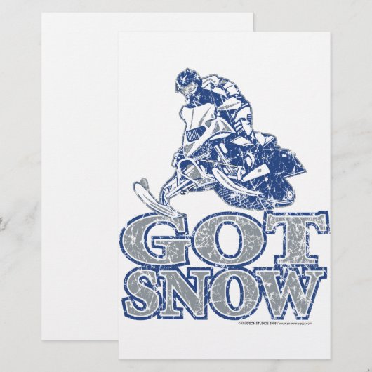 Met sneeuw verhit-GreyBlu Briefpapier (Voorkant / Achterkant)
