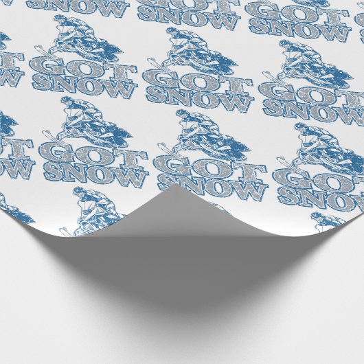 Met sneeuw verhit-GreyBlu Cadeaupapier (Hoek)