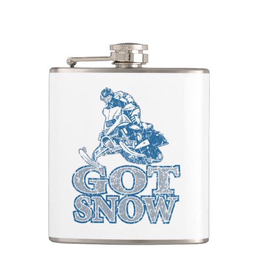 Met sneeuw verhit-GreyBlu Heupfles (Voorkant)