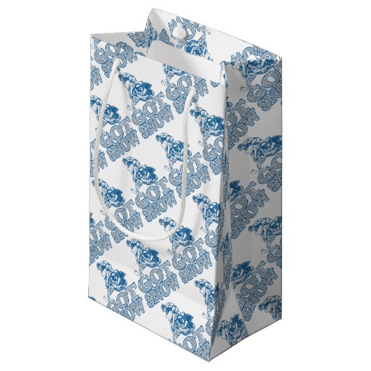 Met sneeuw verhit-GreyBlu Klein Cadeauzakje (Voorkant Gekanteld)