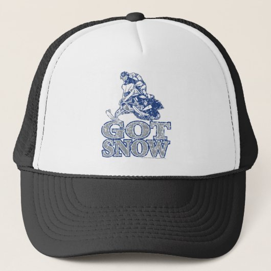Met sneeuw verhit-GreyBlu Trucker Pet (Voorkant)