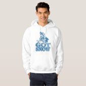 Met sneeuw vervormd blauw hoodie (Voorkant volledig)