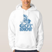 Met sneeuw vervormd blauw hoodie (Voorkant)