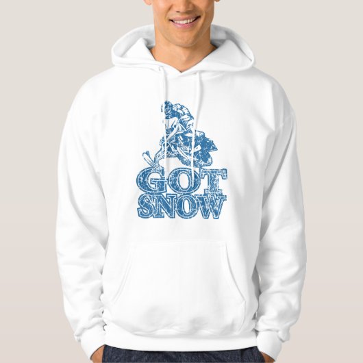 Met sneeuw vervormd blauw hoodie (Voorkant)
