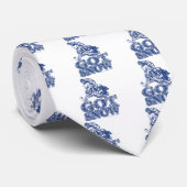 Met sneeuw vervormd blauw stropdas (Opgerold)