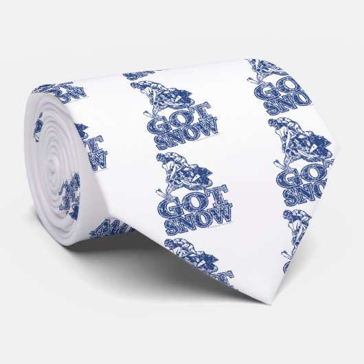 Met sneeuw vervormd blauw stropdas (Opgerold)