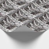 Met sneeuwbeklede bijkantoren cadeaupapier (Hoek)