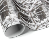 Met sneeuwbeklede bijkantoren cadeaupapier (Rol Hoek)