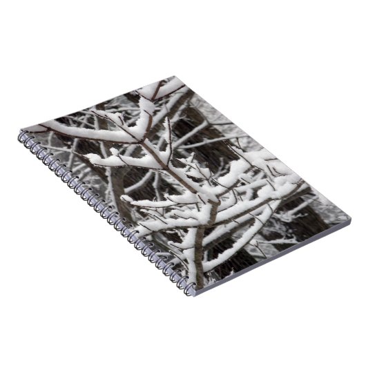 Met sneeuwbeklede bijkantoren notitieboek (Rechterzijde)