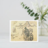 Met sneeuwdekking beklede katten, paar kinderen va briefkaart (Staand voorkant)