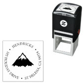 Met sneeuwgemak afgebroken piekretouradres zelfinktende stempel (In situ)