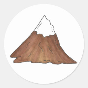 Met sneeuwgemak bediende Natuur voor het verhitten Ronde Sticker