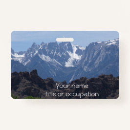 Met sneeuwgemap beklede bergen van de Lone Pine Badge