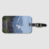 Met sneeuwgemap beklede bergen van de Lone Pine Bagagelabel (Voorkant (horizontaal))