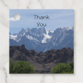 Met sneeuwgemap beklede bergen van de Lone Pine Bedankjes Labels (Voorkant)