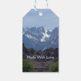 Met sneeuwgemap beklede bergen van de Lone Pine Cadeaulabel