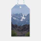 Met sneeuwgemap beklede bergen van de Lone Pine Cadeaulabel (Achterkant)