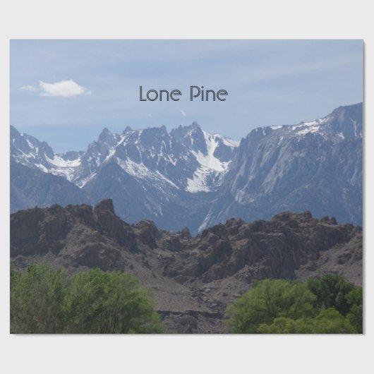 Met sneeuwgemap beklede bergen van de Lone Pine Cadeaupapier (Vlak)