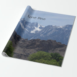 Met sneeuwgemap beklede bergen van de Lone Pine Cadeaupapier