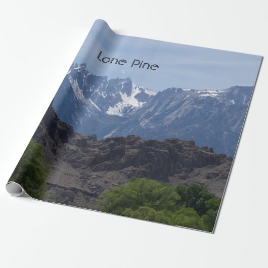 Met sneeuwgemap beklede bergen van de Lone Pine Cadeaupapier (Uitgerold)