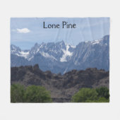 Met sneeuwgemap beklede bergen van de Lone Pine Fleece Deken (Voorkant (Horizontaal))