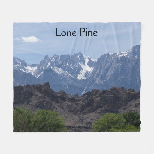 Met sneeuwgemap beklede bergen van de Lone Pine Fleece Deken (Voorkant (Horizontaal))