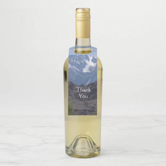 Met sneeuwgemap beklede bergen van de Lone Pine Flessenhanger (Op fles)