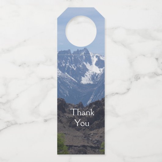 Met sneeuwgemap beklede bergen van de Lone Pine Flessenhanger (Voorkant)