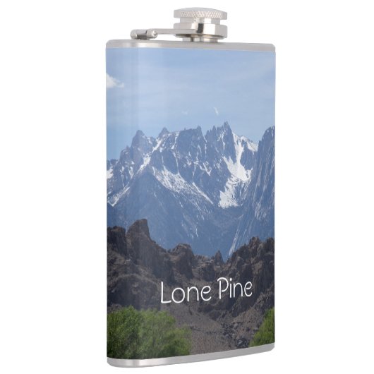 Met sneeuwgemap beklede bergen van de Lone Pine Heupfles (Rechts)