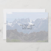 Met sneeuwgemap beklede bergen van de Lone Pine Kaart (Achterkant)