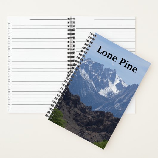 Met sneeuwgemap beklede bergen van de Lone Pine Notitieboek (Binnen)
