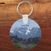 Met sneeuwgemap beklede bergen van de Lone Pine Sleutelhanger (Voorkant)