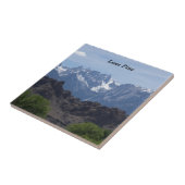 Met sneeuwgemap beklede bergen van de Lone Pine Tegeltje (Zijkant)