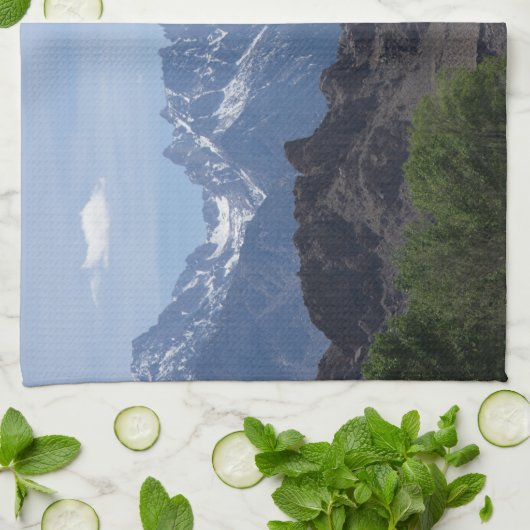 Met sneeuwgemap beklede bergen van de Lone Pine Theedoek (Gevouwen)