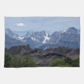 Met sneeuwgemap beklede bergen van de Lone Pine Theedoek (Horizontaal)