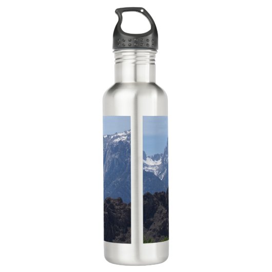 Met sneeuwgemap beklede bergen van de Lone Pine Waterfles (Achterkant)