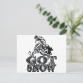 Met sneeuwproblemen briefkaart (Staand voorkant)